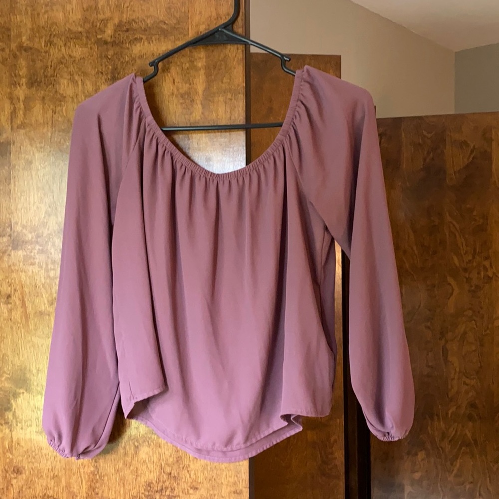 Purple Sheer Long Sleeve